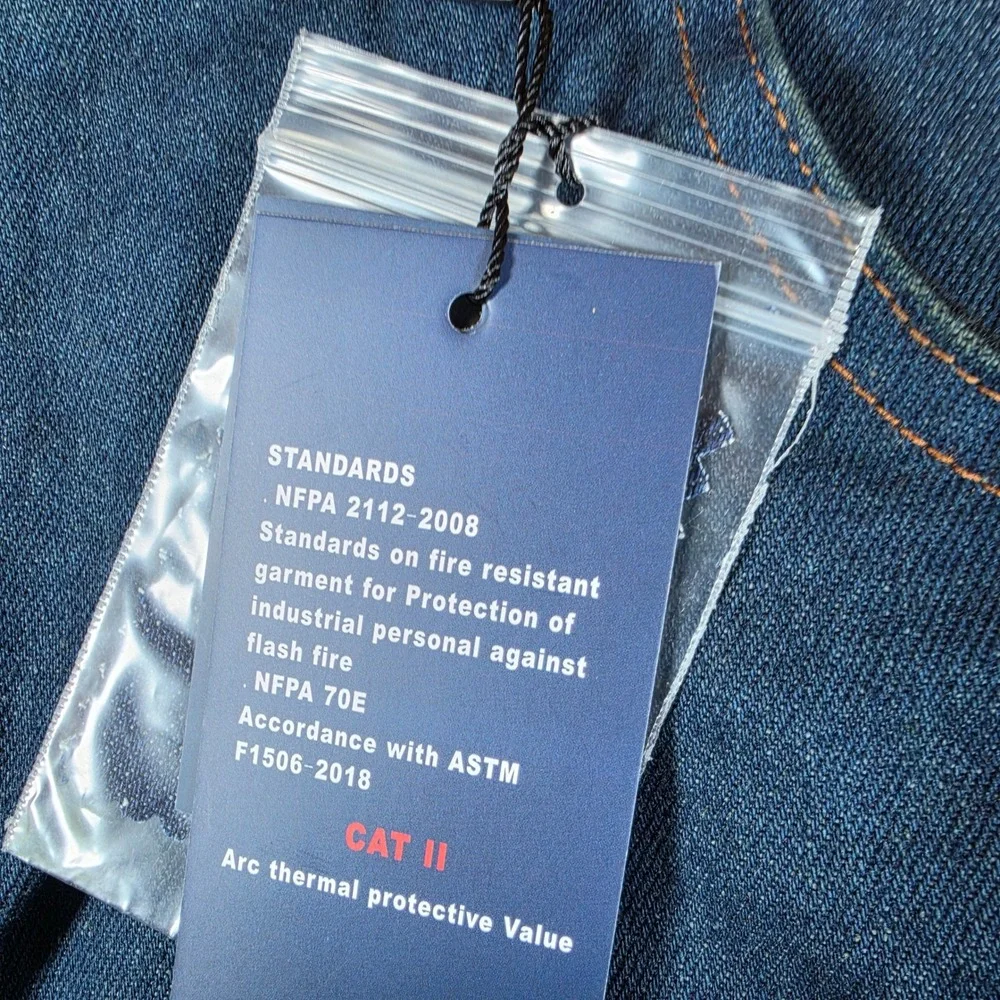 NEW 2 PACK Bocomal Flame Resistant Jeans 40/32 Blue FR Workwear CAT II FRC1905BL